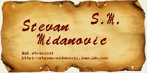 Stevan Midanović vizit kartica